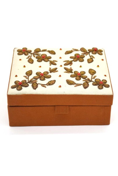 Beaded Floral Jewelry Box